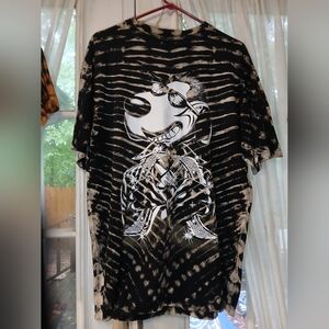Black and White Rev. Tie Dye Graphic T-Shirt.‎ Snoopy